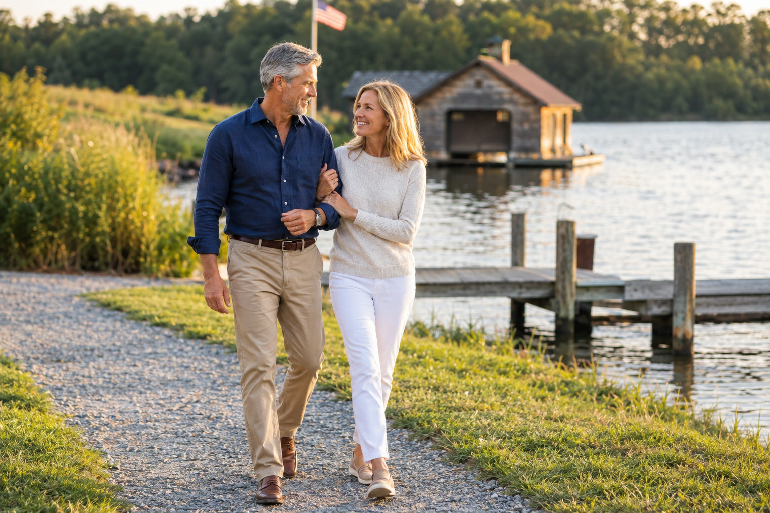 A couple enjoying an active, independent life together